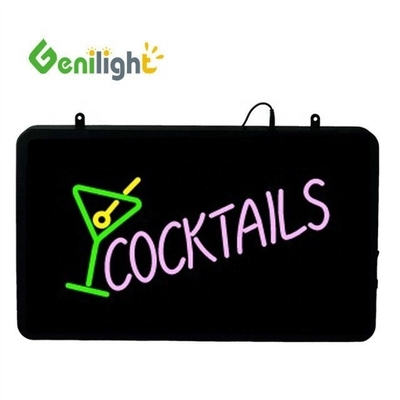 0 전력 소모 Genilight 컵 로고 LED 네온 표지판을 가진 사용자 지정 칵테일