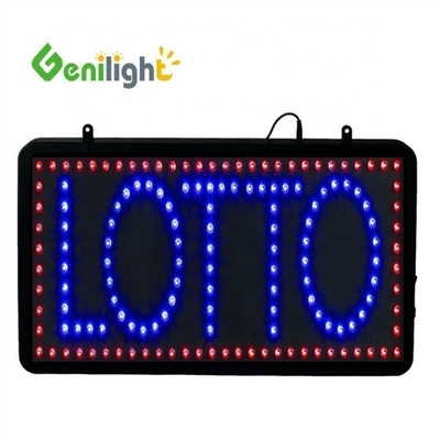 오리지널 제니라이트 실내 56*33cm 슈퍼 밝기 커스텀 LED 로토 오픈 디스플레이 LED 표지판