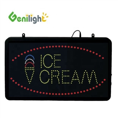 56*33 패널 크기 Genilight 아이스크림 LED 액릴 오픈 표지판 터치 스크린