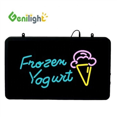 56*33 패널 크기 Genilight 아이스크림 LED 액릴 오픈 표지판 터치 스크린
