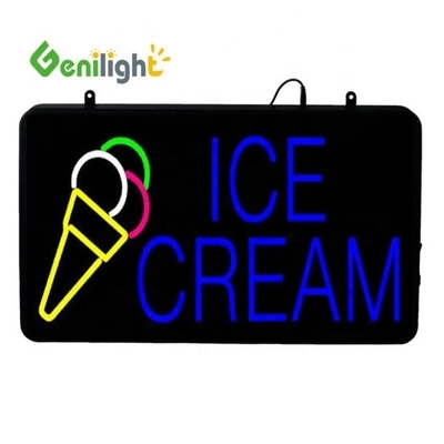 56*33 패널 크기 Genilight 아이스크림 LED 액릴 오픈 표지판 터치 스크린