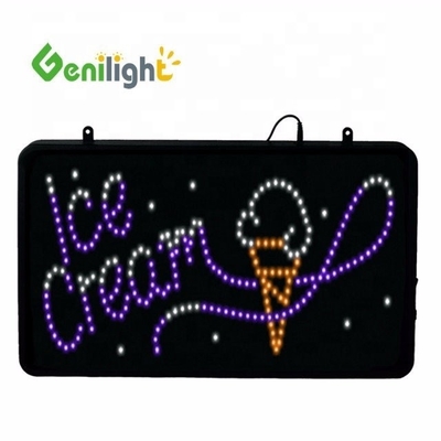 56*33 패널 크기 Genilight 아이스크림 LED 액릴 오픈 표지판 터치 스크린