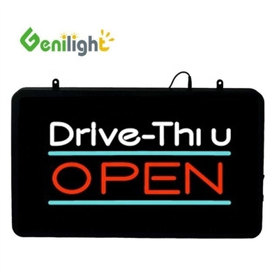 Genilight 실내 56*33cm RGB 기능이 있는 높은 밝고 낮은 전압 LED 오픈 신호
