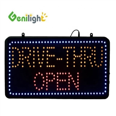 Genilight 실내 56*33cm RGB 기능이 있는 높은 밝고 낮은 전압 LED 오픈 신호