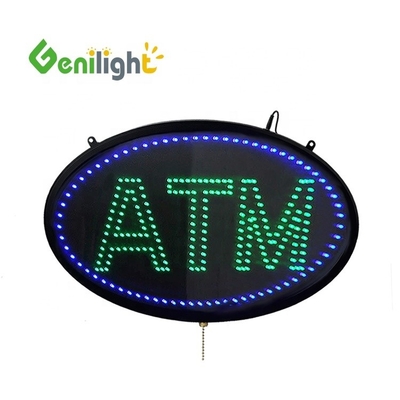 PCB 보드 아크릴 재료와 타원형 LED 광고 은행 ATM 오픈 표지판