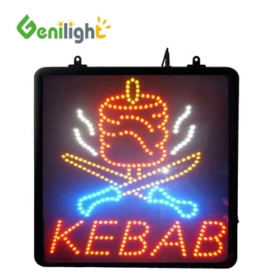 Genilight 실내 22*13인치 DC12V 케바브 LED 오픈 라이트 표지판