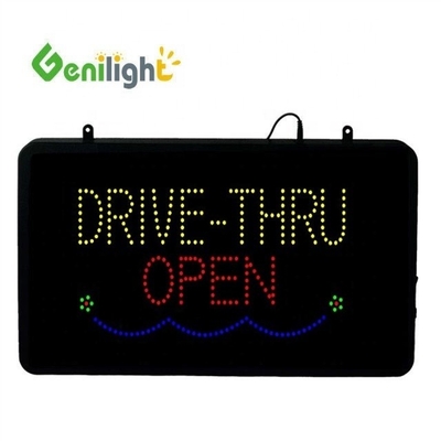 22*13인치 CE 및 RoHS Genilight 실내 RGB 조명 드라이브 트루 커피 네온 오픈 표지판