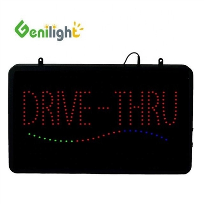 22*13인치 CE 및 RoHS Genilight 실내 RGB 조명 드라이브 트루 커피 네온 오픈 표지판