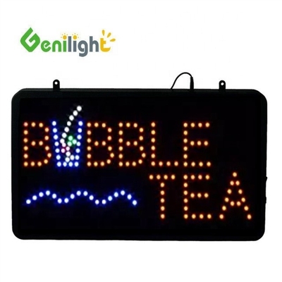 높은 밝기 Genilight 실내 22*13인치 반짝이는 깜빡임 BoBa 차 라이트 LED 네온 표지판 컵 로고