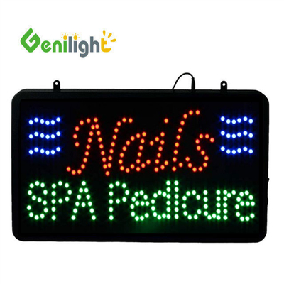 매력적인 광고 LED 손톱 스파 전화 번호와 함께 표시 Genilight 실내 22 * 13인치