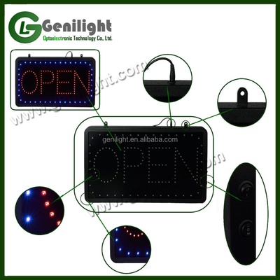 사용자 지정 개방 폐쇄 배터리 가동 플라스틱 LED 표지판 GLT-LSA2213-001