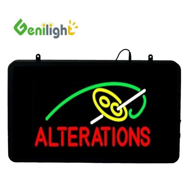 플래싱 애니메이션 Genilight 22*13인치 LED 오픈 네온 표지판