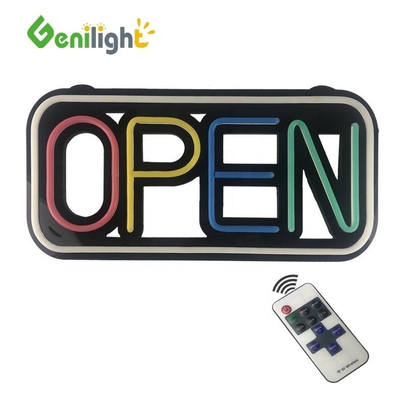 쉬운 48 * 25cm LED 네온 실리콘 오픈 표지판 10 종류의 변경 기능과 25 C 패션