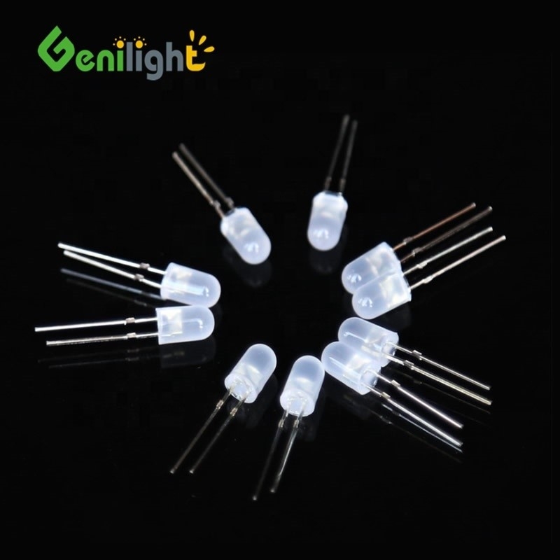 F3 밀크 LED 3mm 초 밝은 빨간 녹색 파란색 흰 노란색 LED -40-60 관용