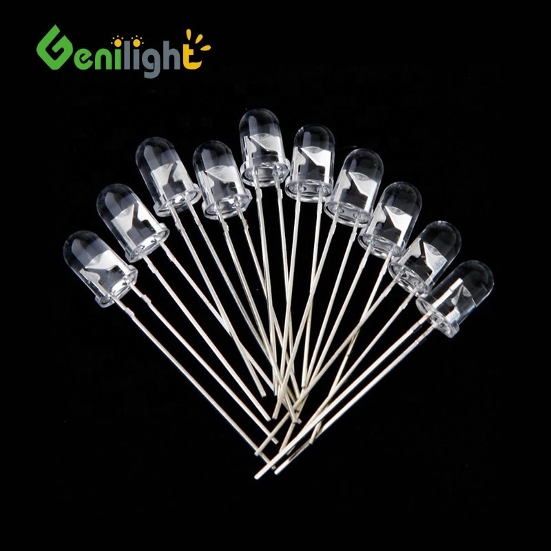 파워 맥스 none F5 5MM LED 전구 방출 다이오드 흰색 녹색 빨간색 파란색 노란색 스페이저 컬럼