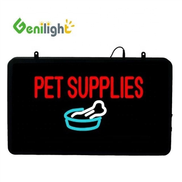 페트 용품에 맞춘 22*13인치 LED 네온 표지판