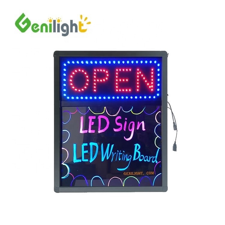 직사각형 LED 개방 표지판 네온 빛 표지판 상점 창문용 LED 표지판 LED 표지판 책상 사용자 정의 내구성