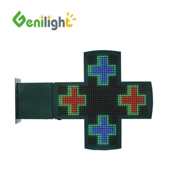 매력적인 풀 컬러 3D LED 약국 크로스 디스플레이