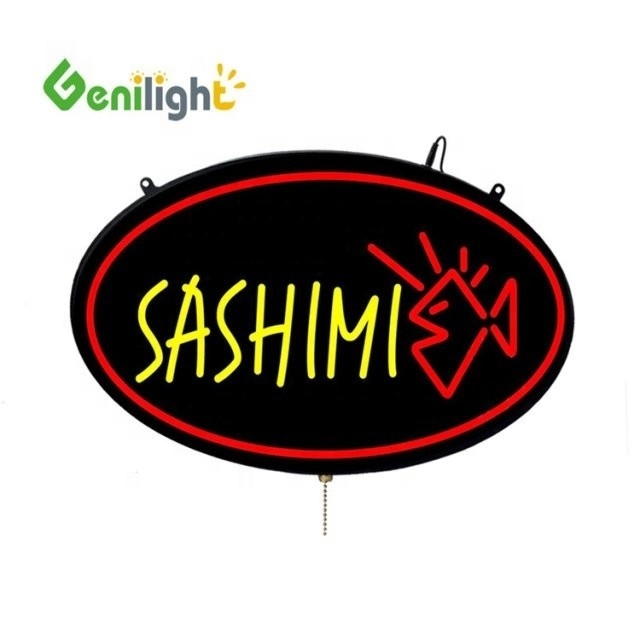 2 종류의 변경 기능 SASHIMI LED 네온 오픈 표시 낚시용 막대기 상점 픽셀 피치 DIY