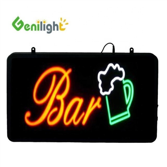제니라이트 56*33cm 베스트 디자인 LED 네온 맥주 바 라이트 표지판 에포시 樹脂 및 아크릴