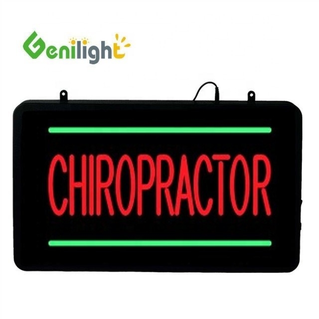 Genilight 22*13인치 LED 키로프랙터 마사지 가게 네온 표지판 CE RoHS 인증