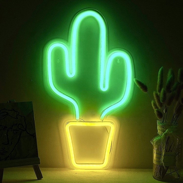 USB 가동 LED 네온 표지판 침실 장식용