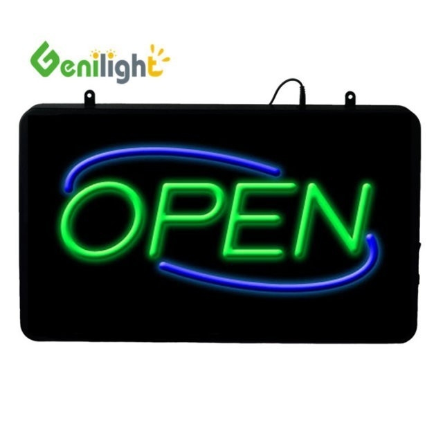 다채로운 LED 오픈 스토어 표지판 비즈니스 창문 홍보를 위한 화려한 눈길을 끄는