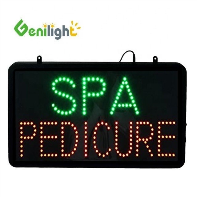 Genilight 터치 스크린 타입 실내 22*13인치 DC12v LED 라이트 네일 스파용 오픈 신호