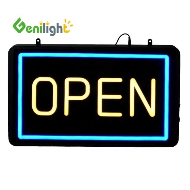 터치 스크린 타입 배터리 가동 액릴 LED 네온 오픈 상점 표지