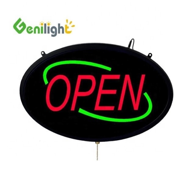 상점 장식 12V LED 네온 오픈 표지판과 아크릴 보드 대비 비율 뷰 앵글 H/V