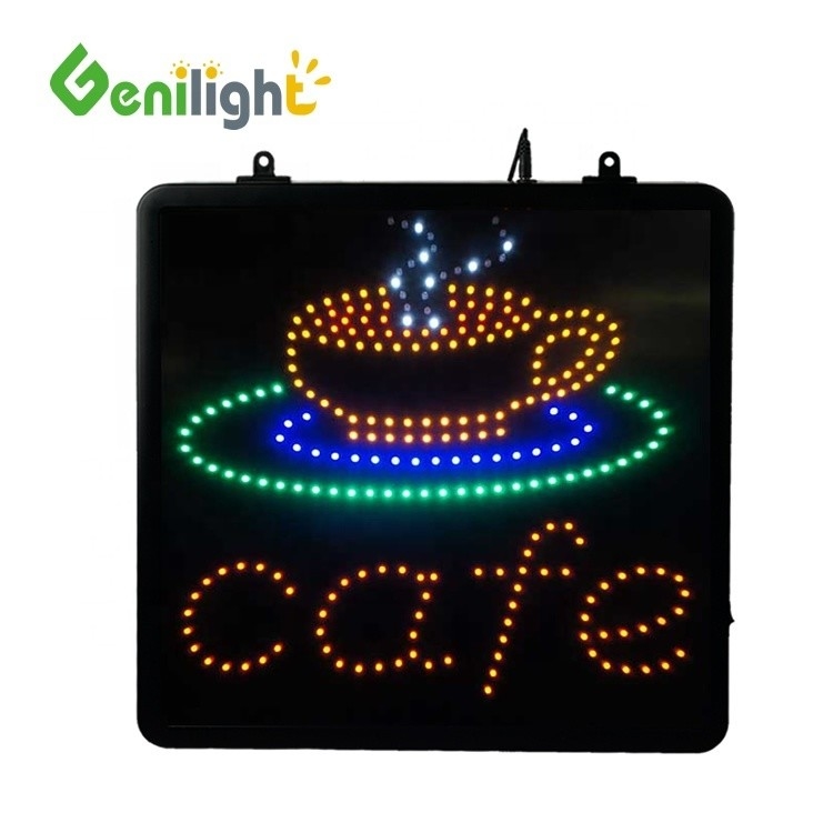 53*45cm 애니메이션 모션 LED 비즈니스 카페 클럽 표시 켜고 끄는 스위치 밝은 오픈 라이트 네온 LED