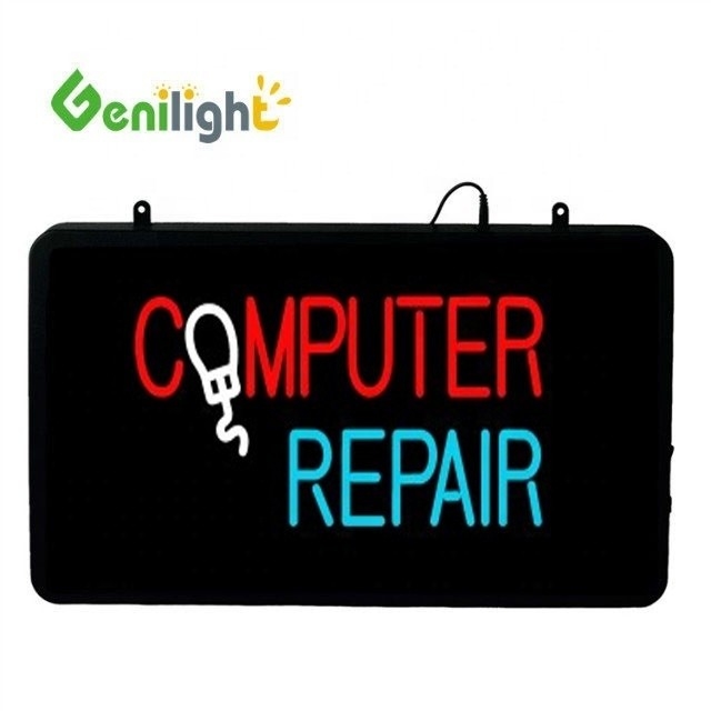 RGB 아크릴 프론트 보드 Genilight 22*13인치 컴퓨터 수리용 LED 네온 표지판 CE RoHS