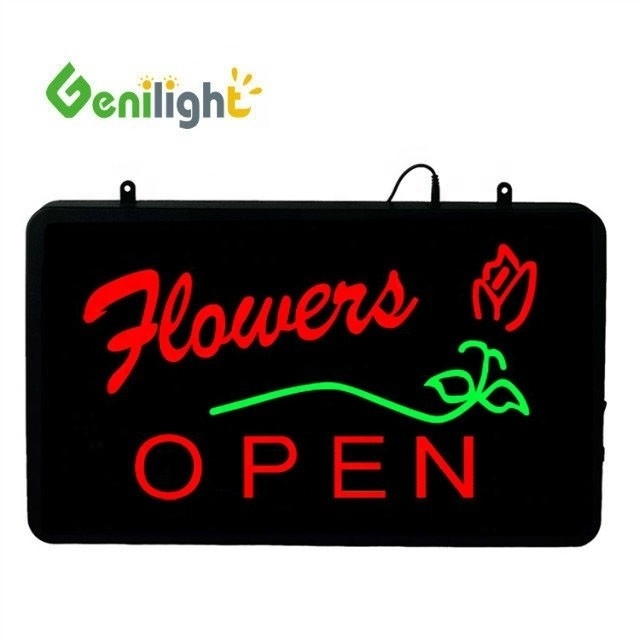 Genilight LED 꽃 네온 표지판을 열어 이 표지판으로 꽃 가게의 미용을 높여라