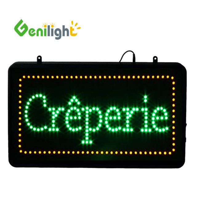 OEM 타입 Genilight 실내 22*13인치 DC12v 프로페셔널 CREPERIE LED 라이트 오픈 신호