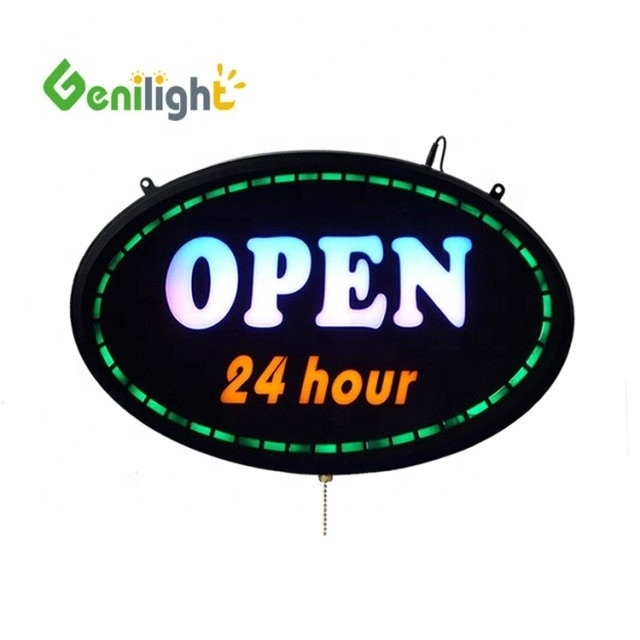 실내 장식 LED 표지판 24시간 개방 5mm 밝기 LED
