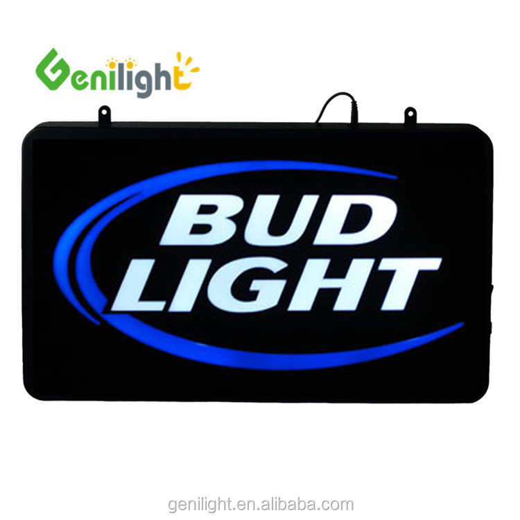 직사각형 사용자 지정 로고 라이트 맥주 매달린 LED 네온 라이트 표시 12V 입력 전압